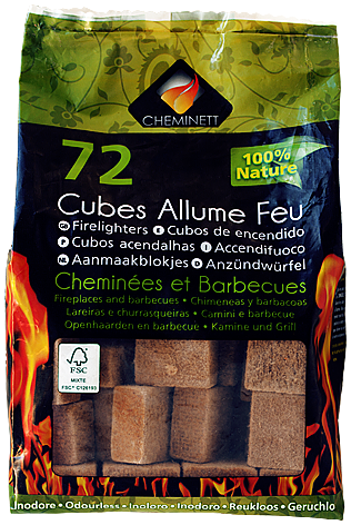 72 Cubes Allume-feu 100% Naturel - PYROFEU